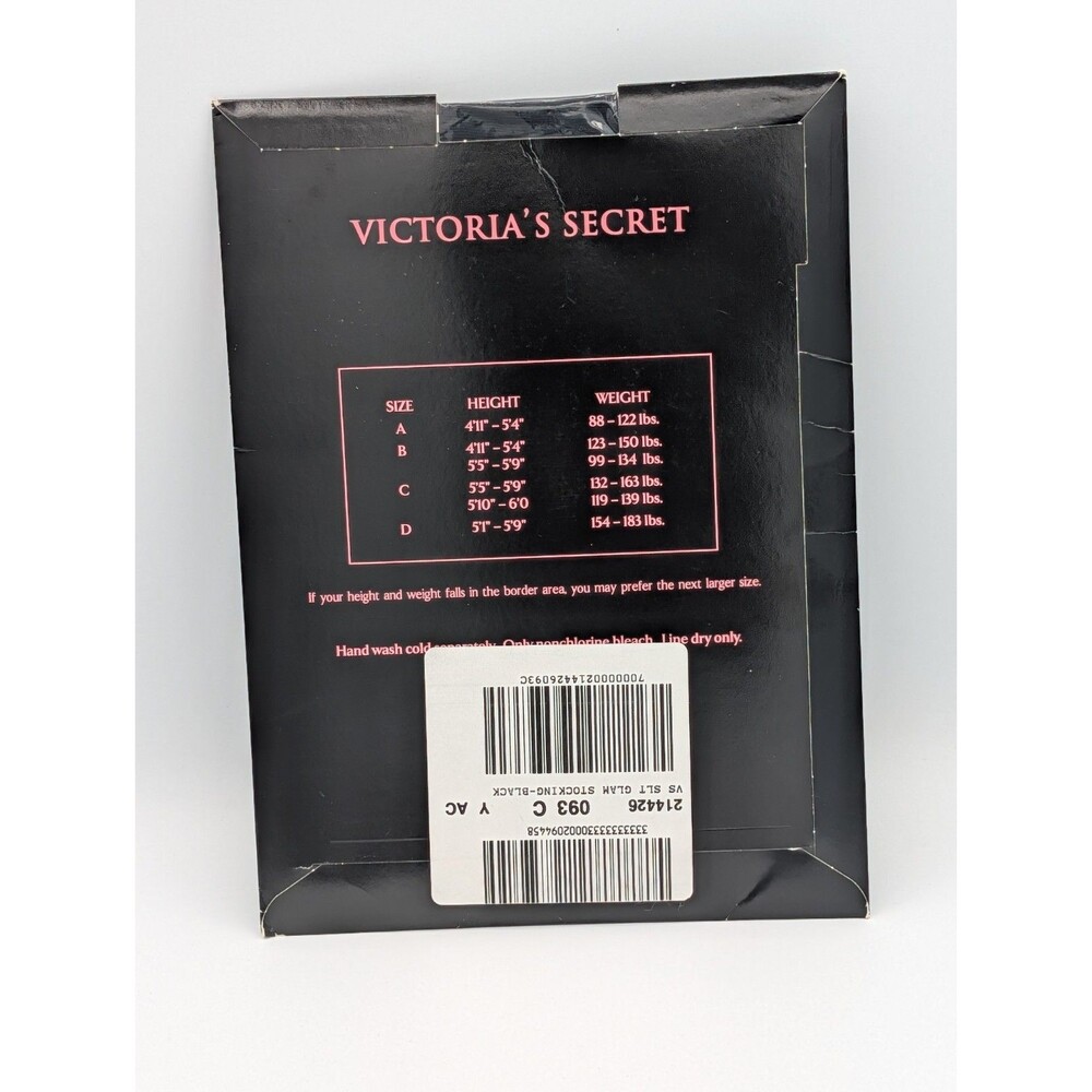 Victoria's Secret Body by Victoria Pantyhose Lot of 3 Sealed Size C/D Black - Picture 11 of 12